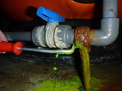 undichte Verbindung dokumentiert