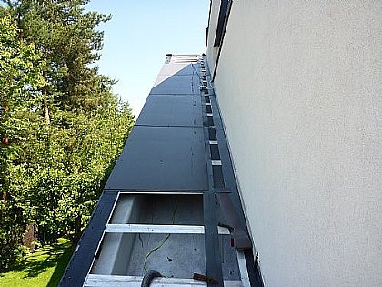 Rauchprüfung eines Schrägdaches